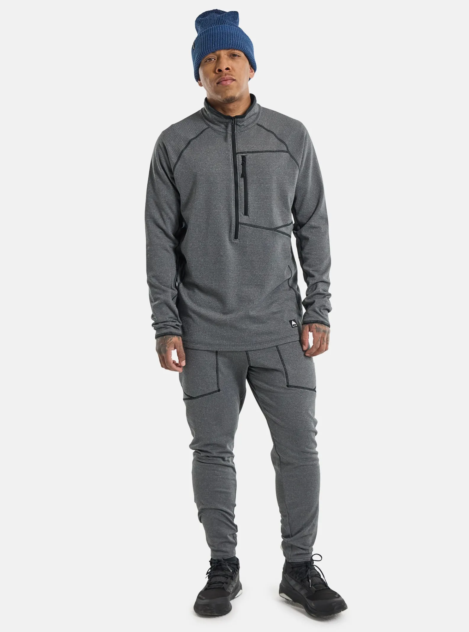 burton__polaire_demizippe_3.webp Homme Burton - Polaire Demi-zippée Stockrun Grid Homme